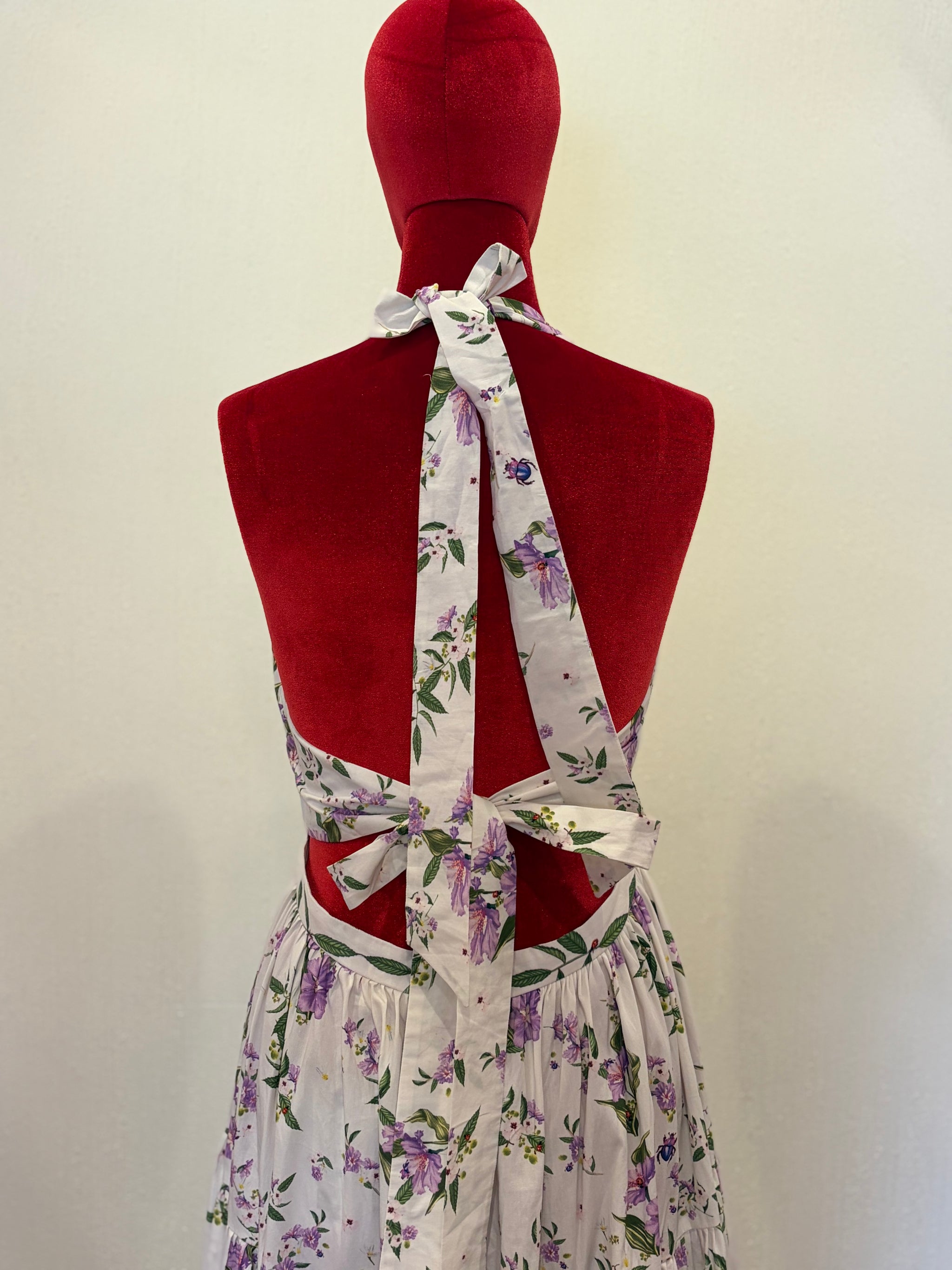 Halter Neck Floral Tier Dress