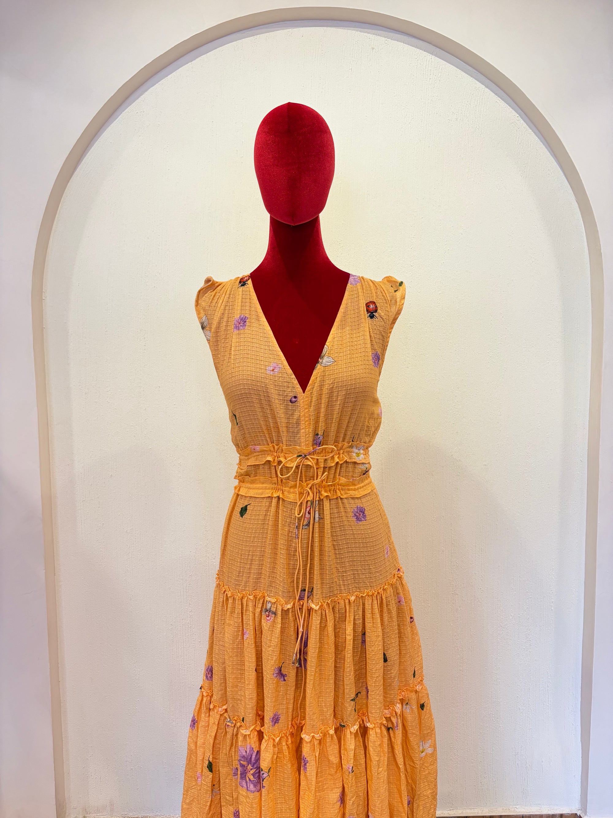 Coral Tier Dress