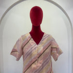 Peach Striped Kurta Set