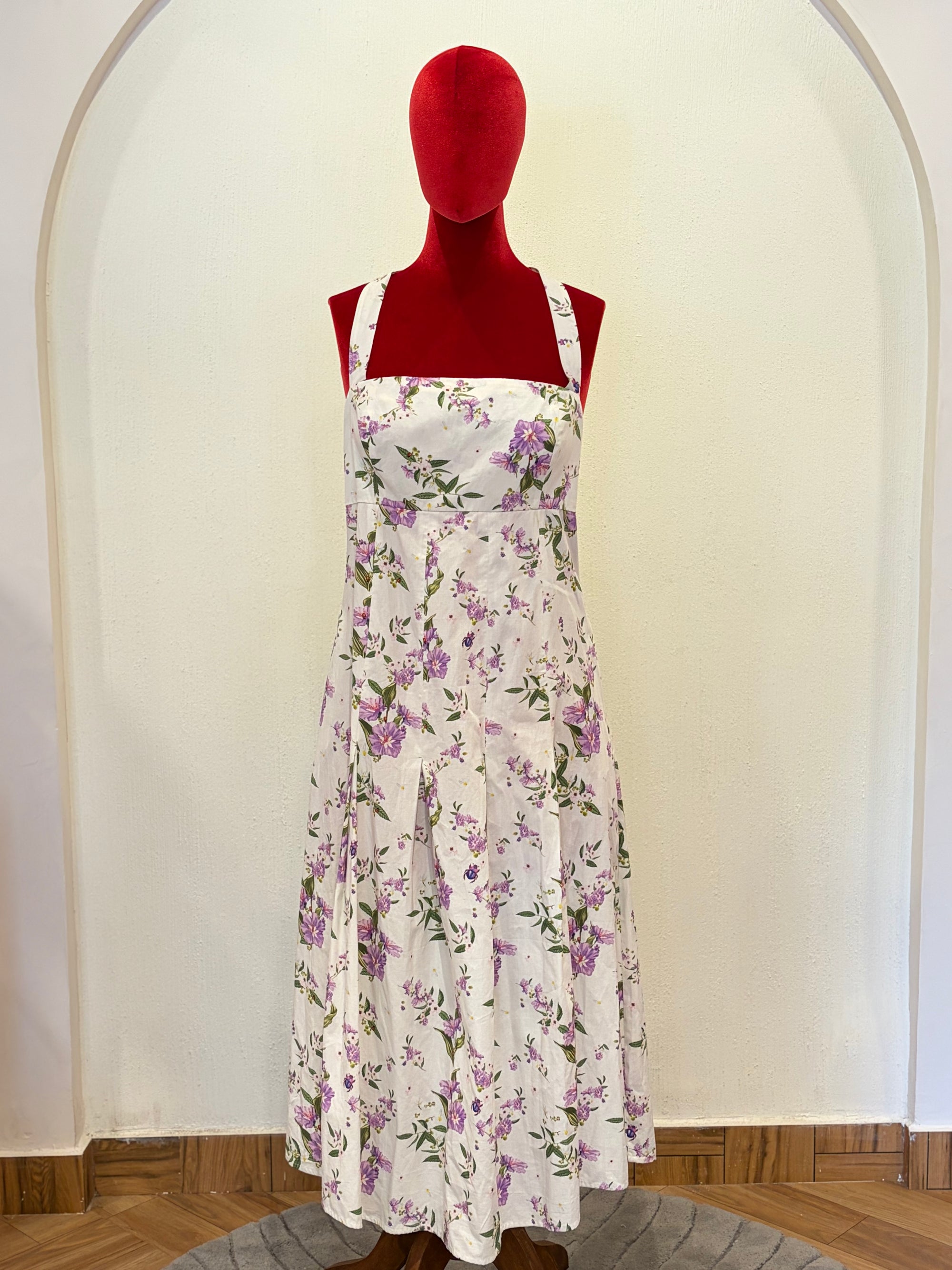 Poplin Halter Bloom Dress