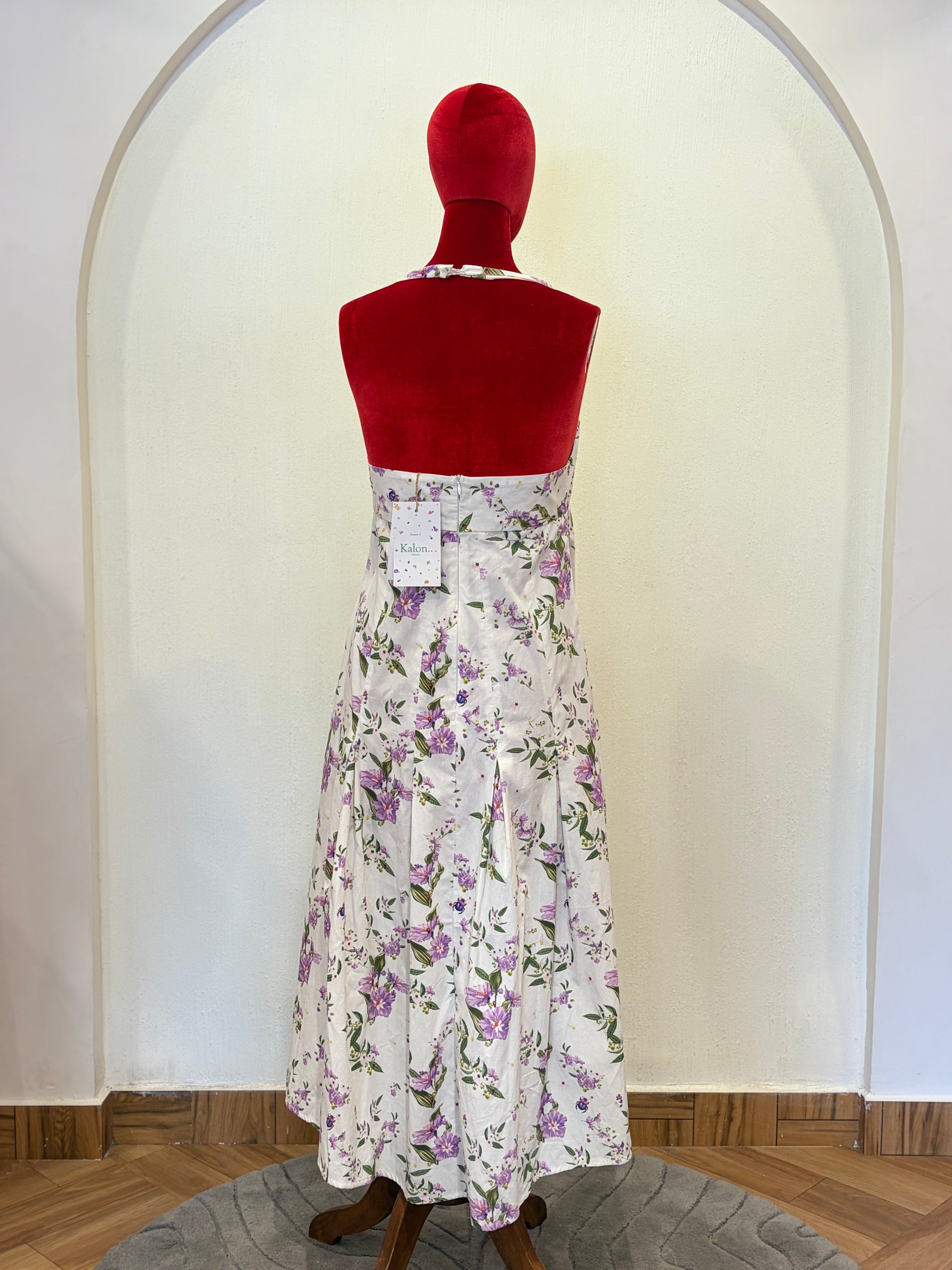 Poplin Halter Bloom Dress