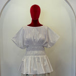 Gathered Top and Flared Pant Set