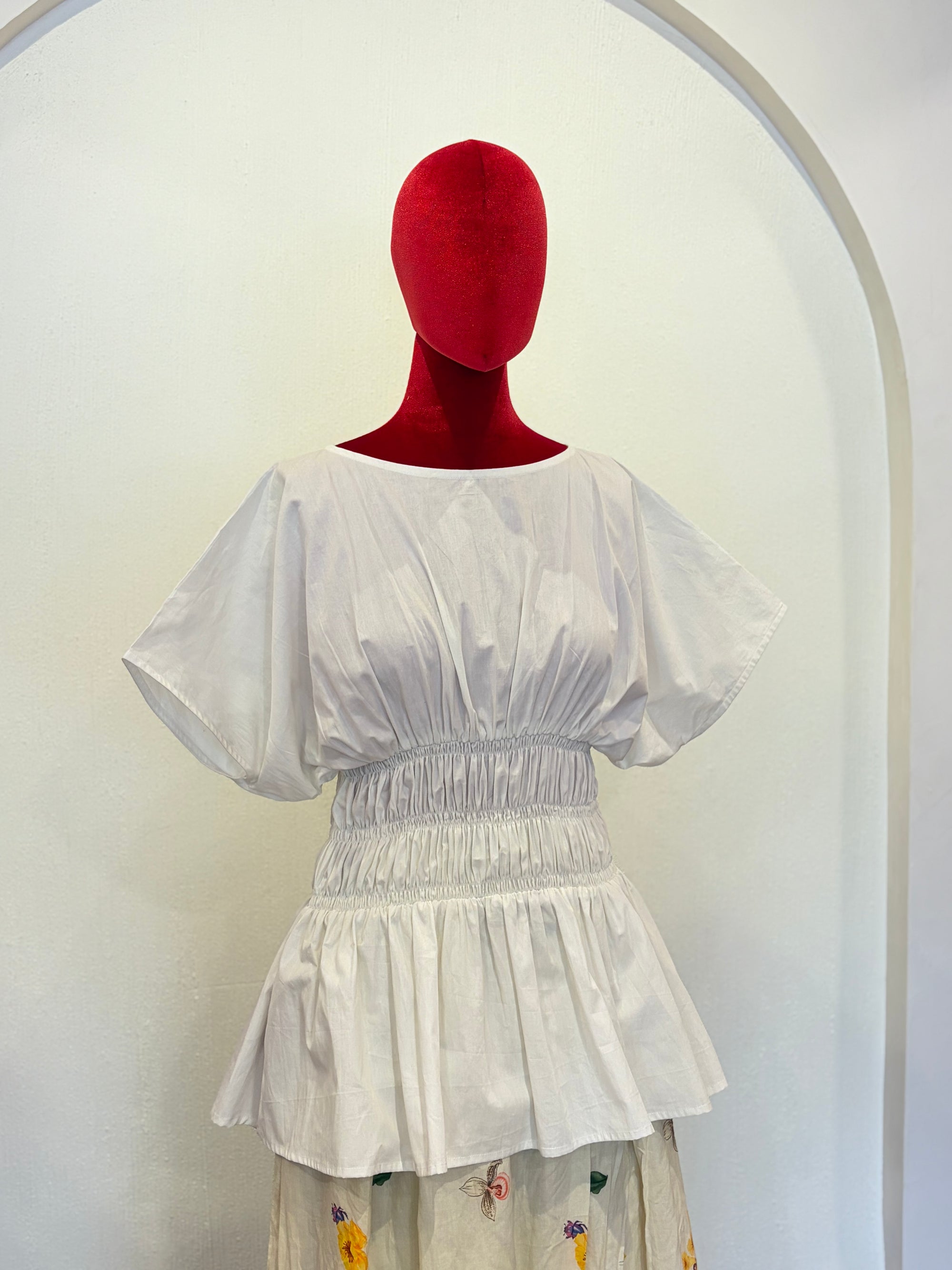 Gathered Top and Flared Pant Set