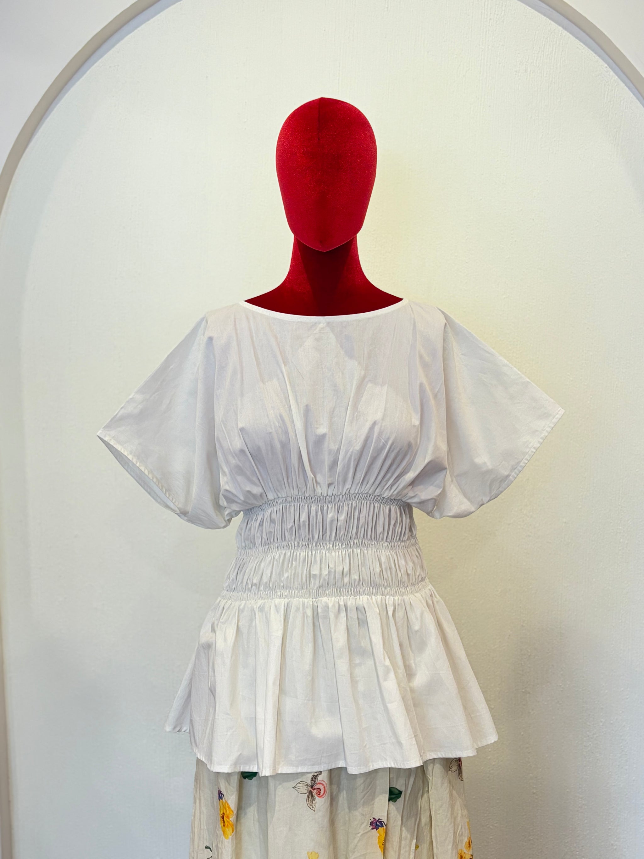 Gathered Top and Flared Pant Set