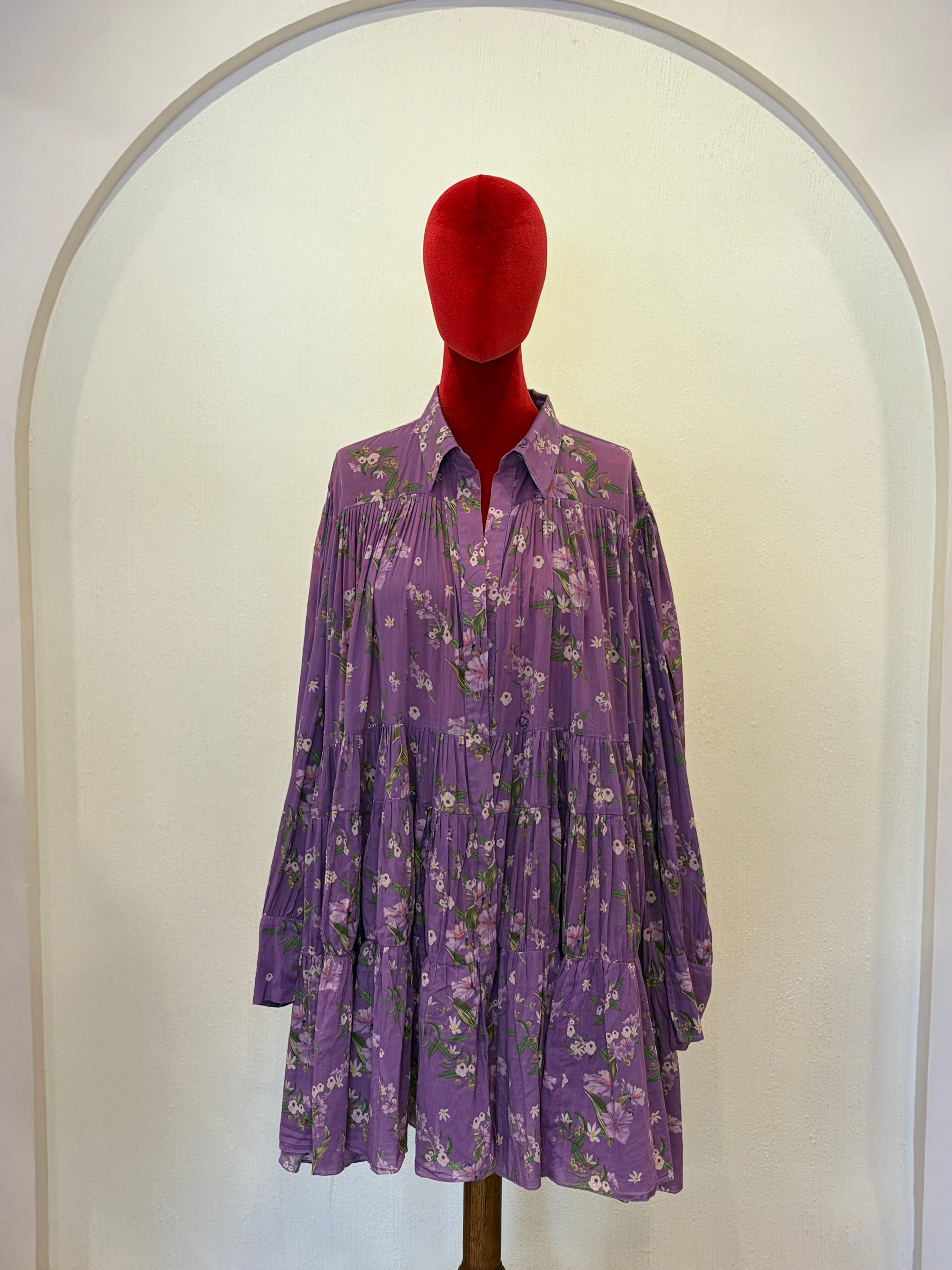 Mull Lavender Short Dress