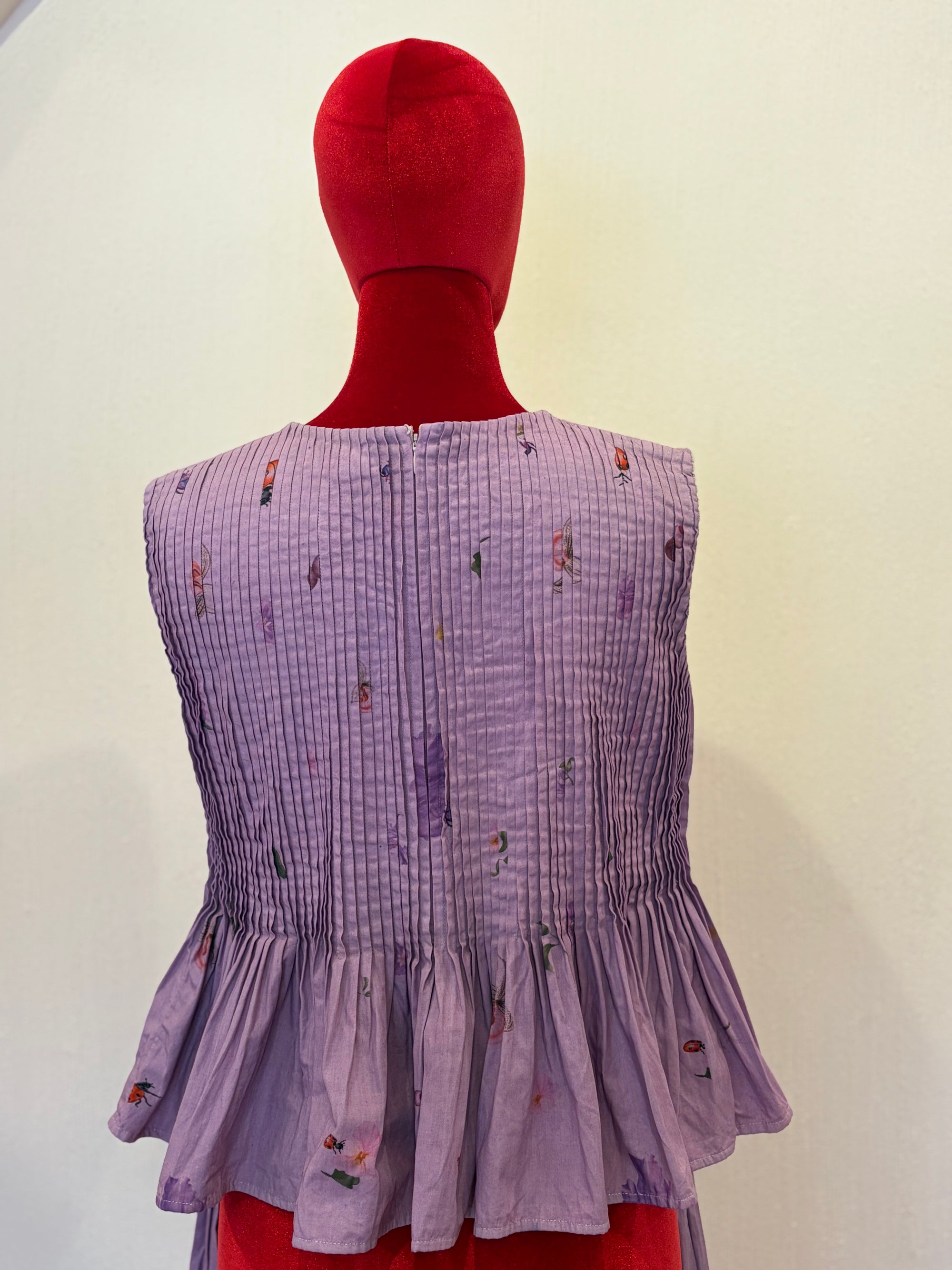 Pleated Skirt Set in Deep Lavender