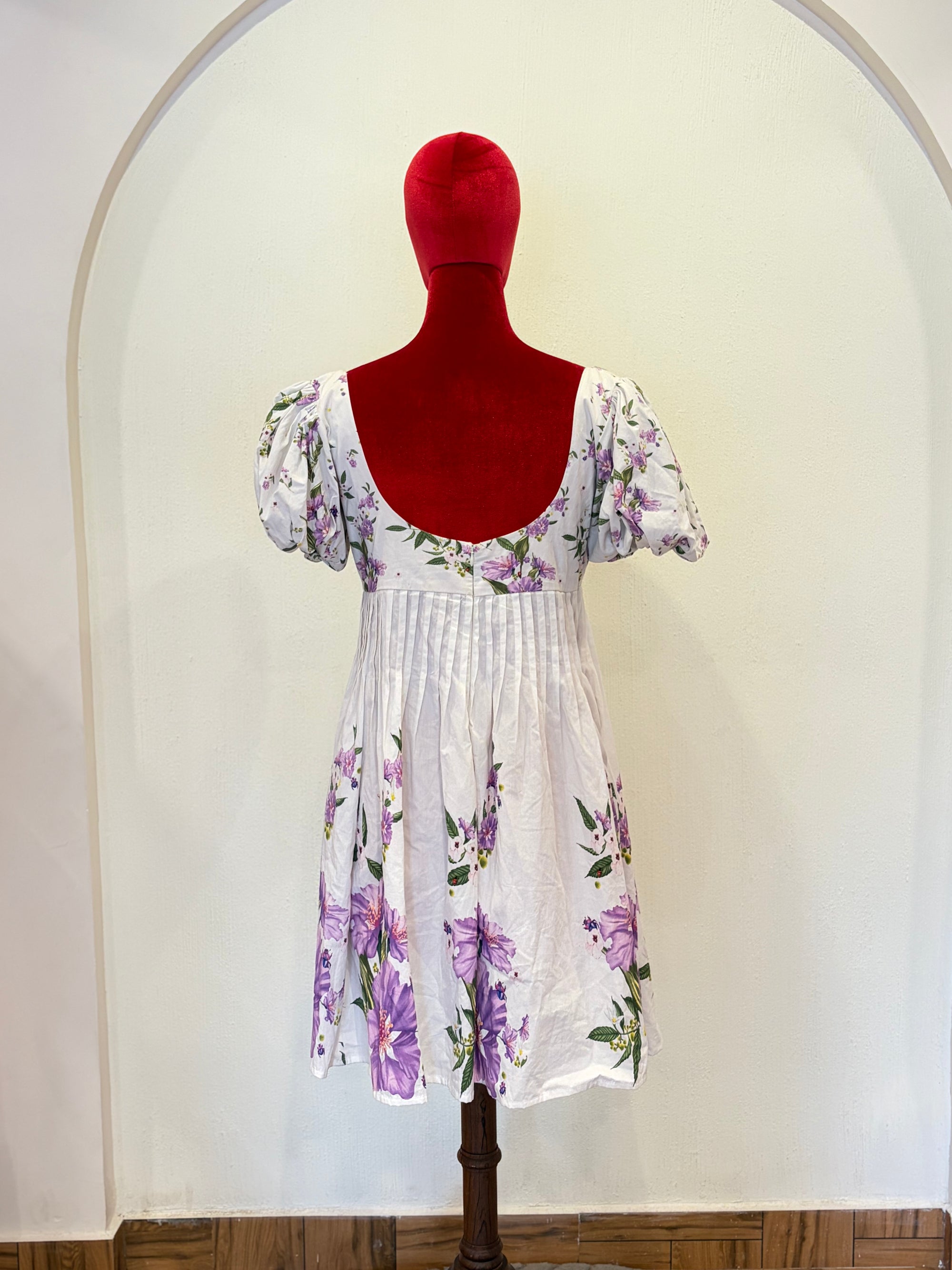 Pleated Bright Bloom Dress