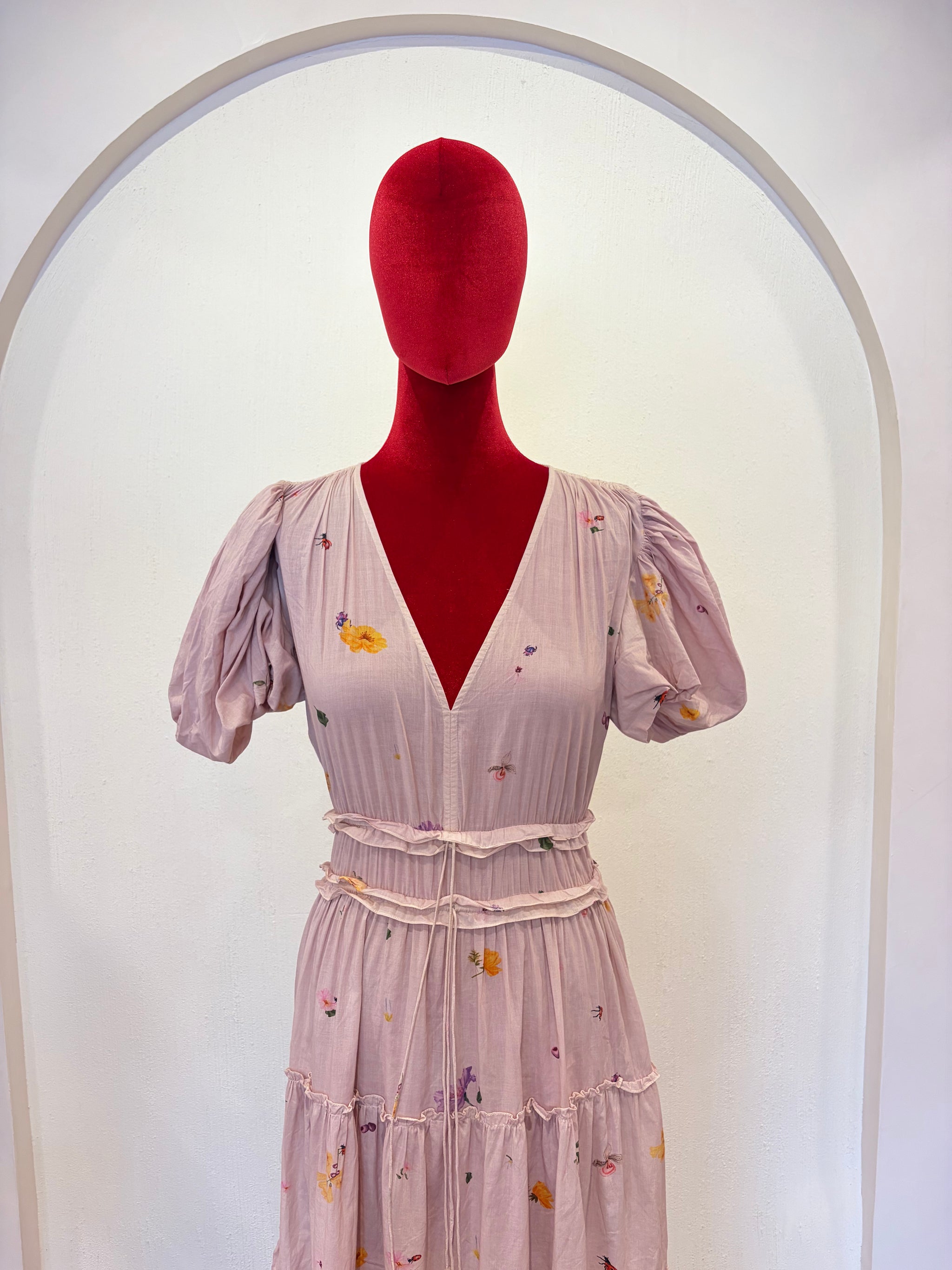 Cotton Mull Gathered Dress