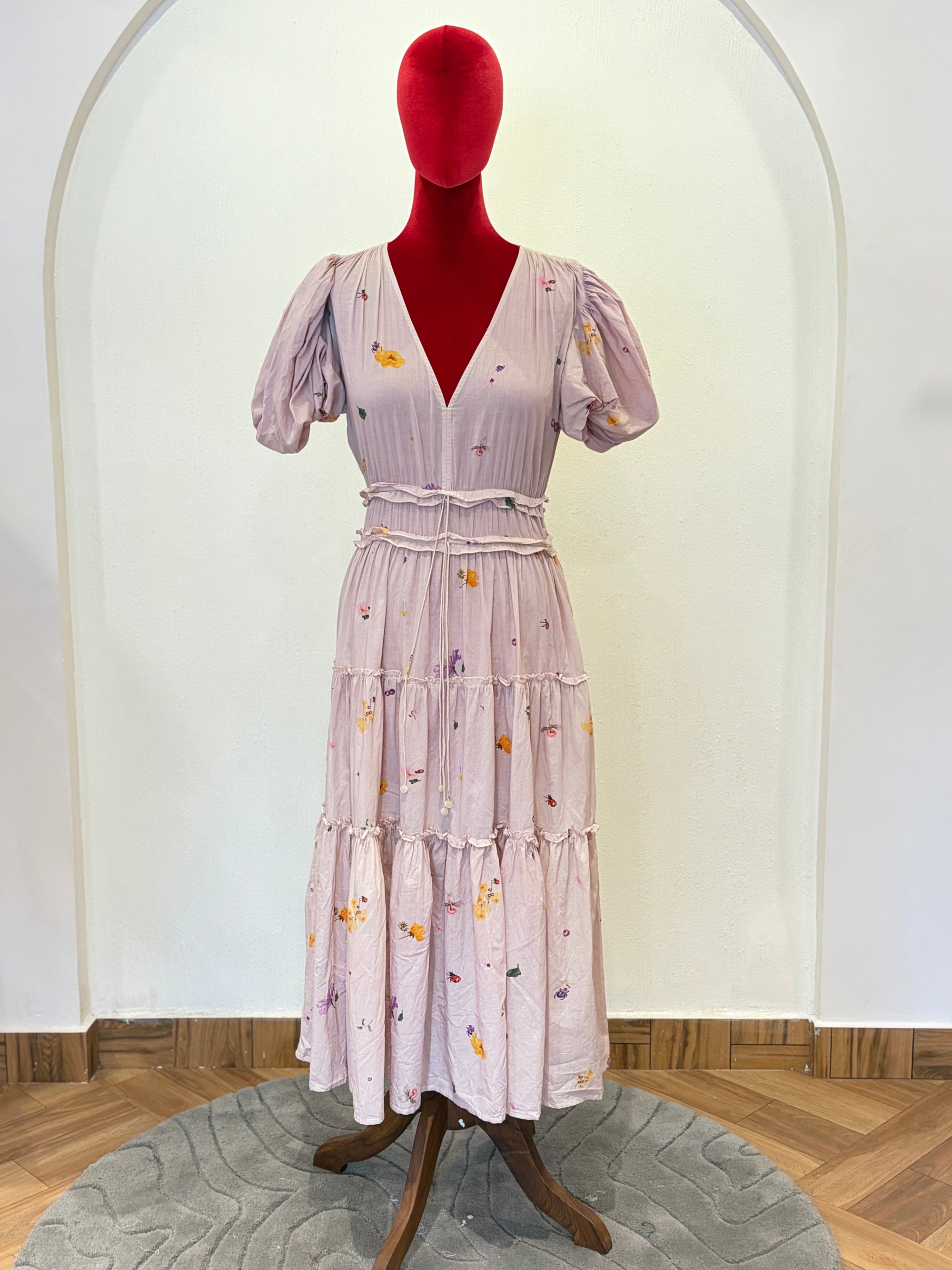 Cotton Mull Gathered Dress