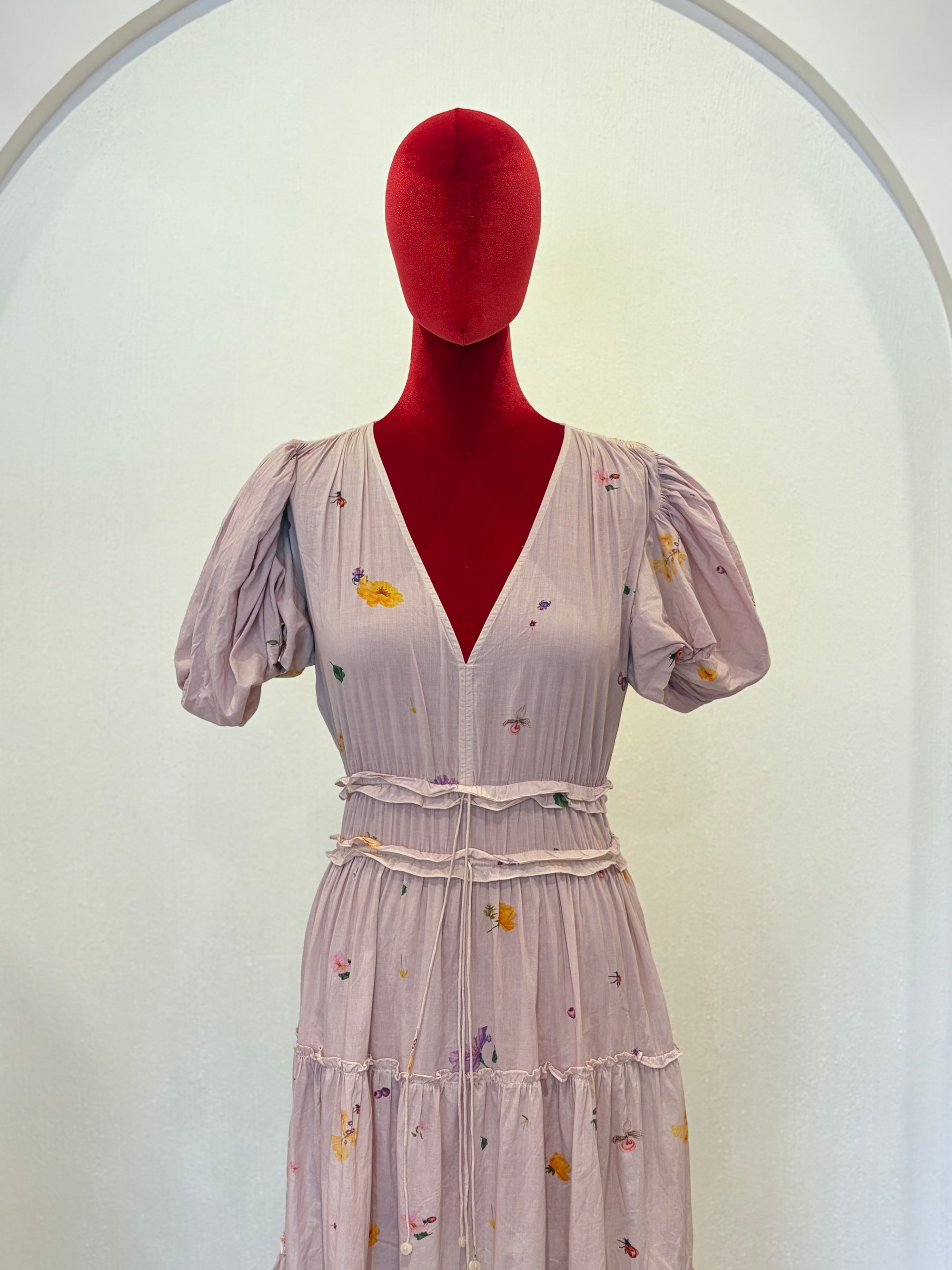 Cotton Mull Gathered Dress