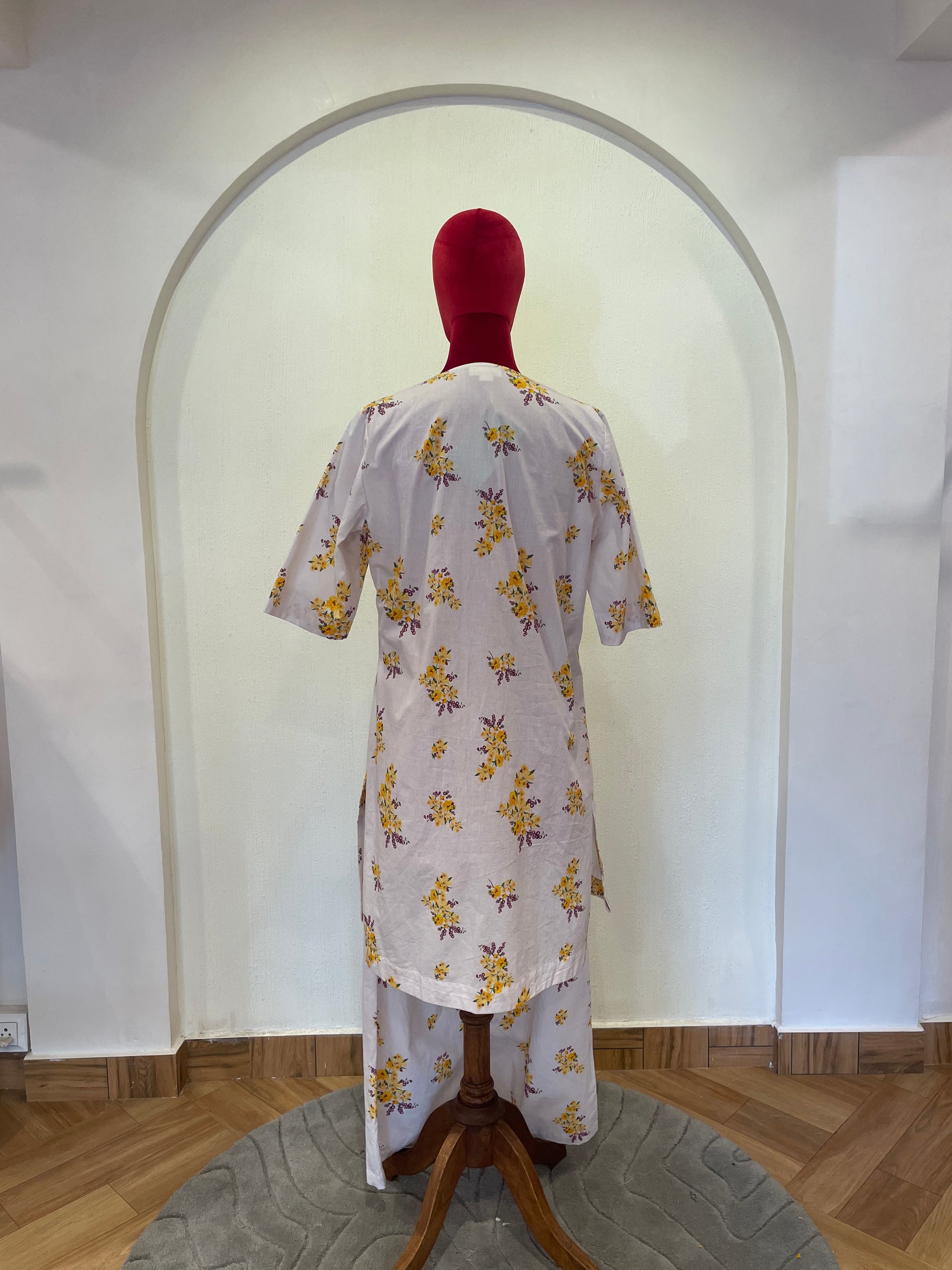 Poplin Yellow bloom Kurta set