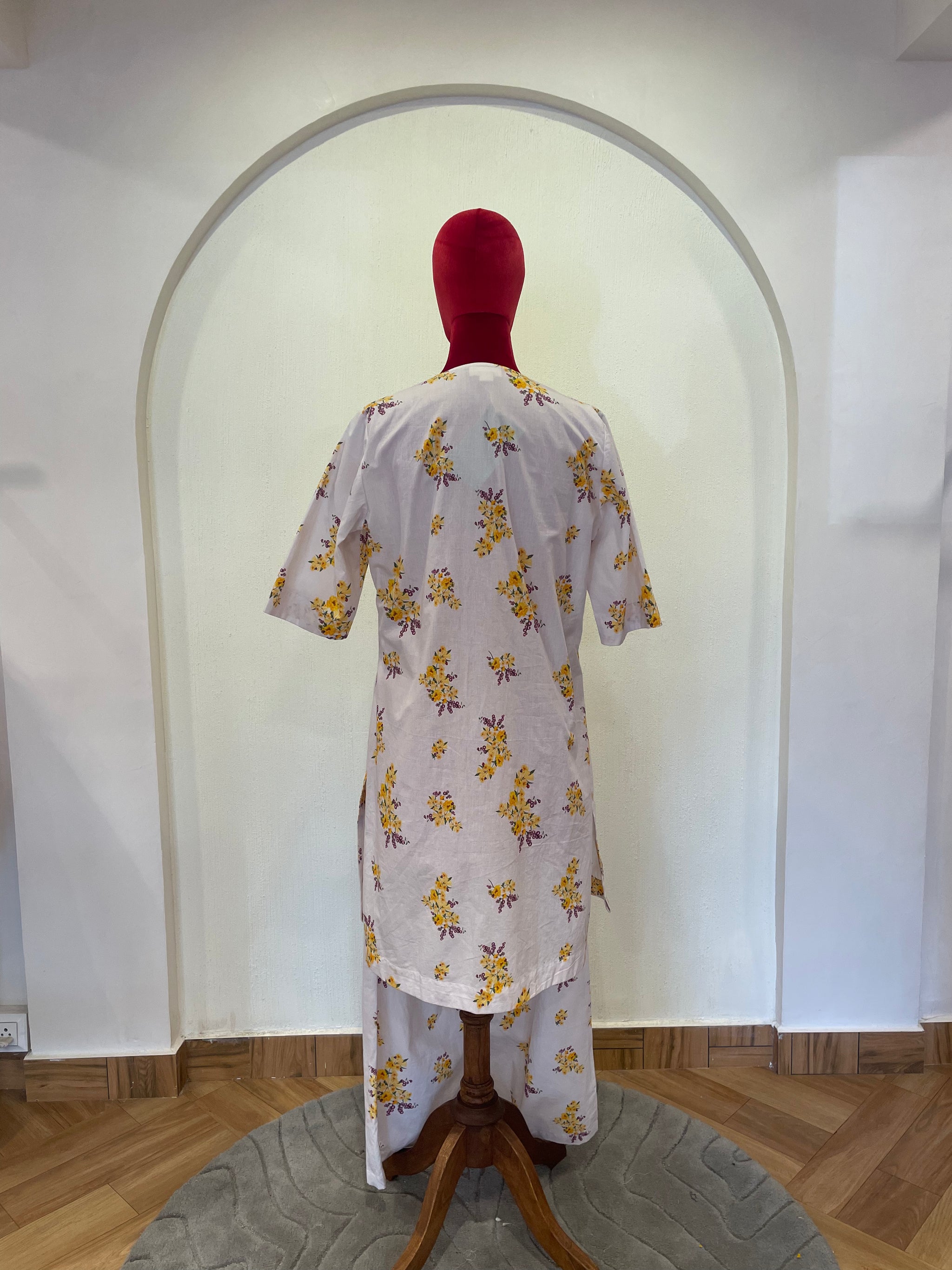 Poplin Yellow bloom Kurta set
