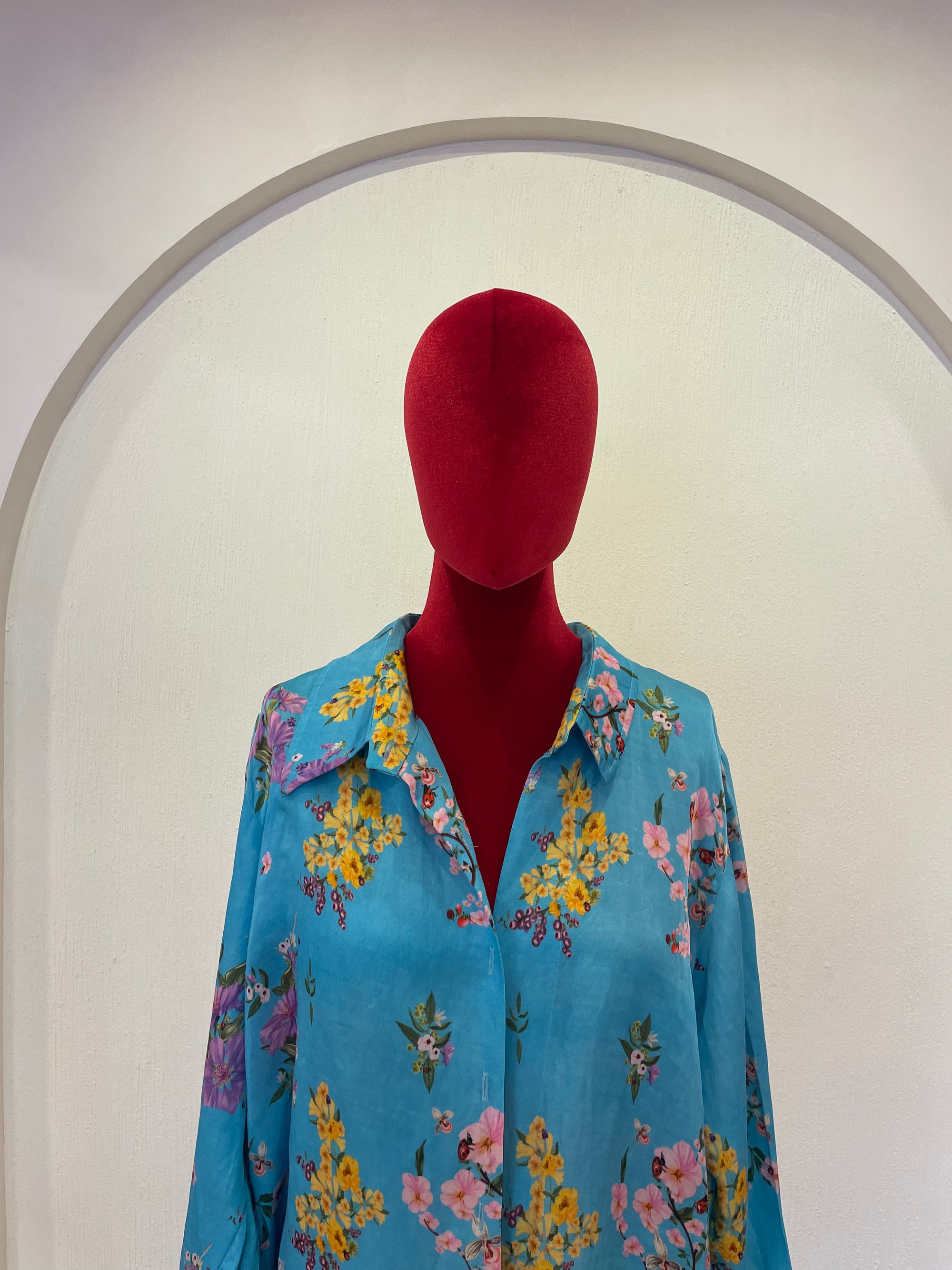 Linen Satin Bloom Shirt
