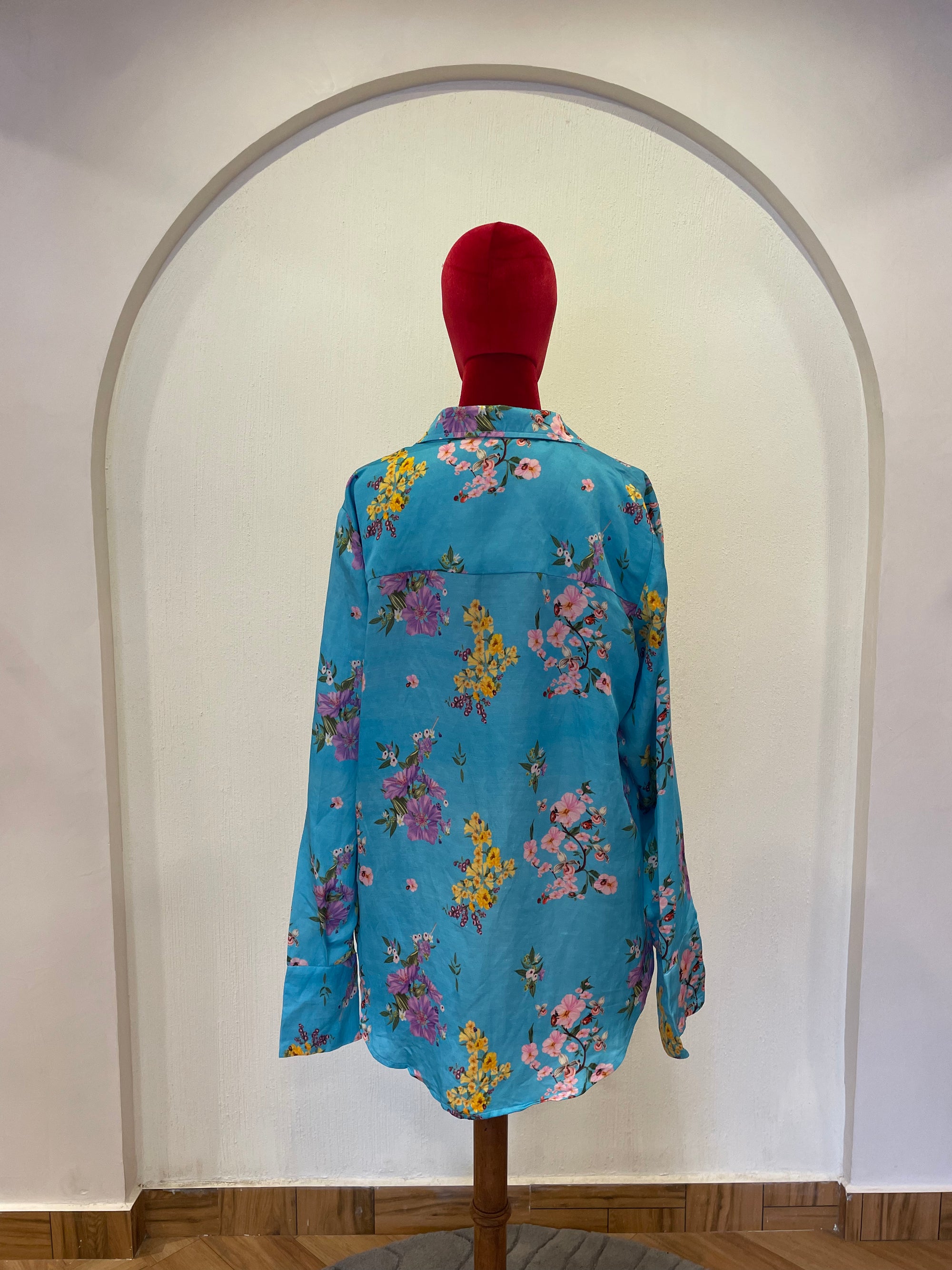 Linen Satin Bloom Shirt