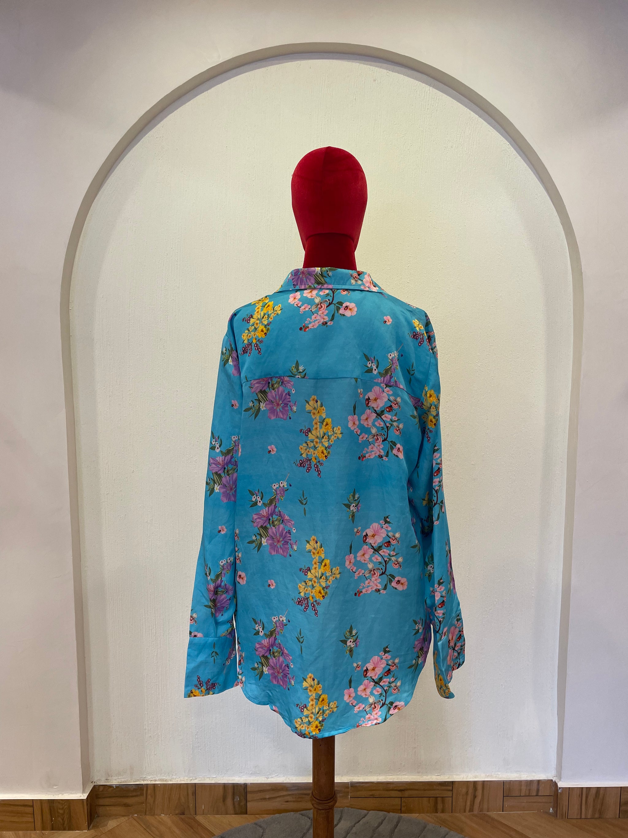 Linen Satin Bloom Shirt