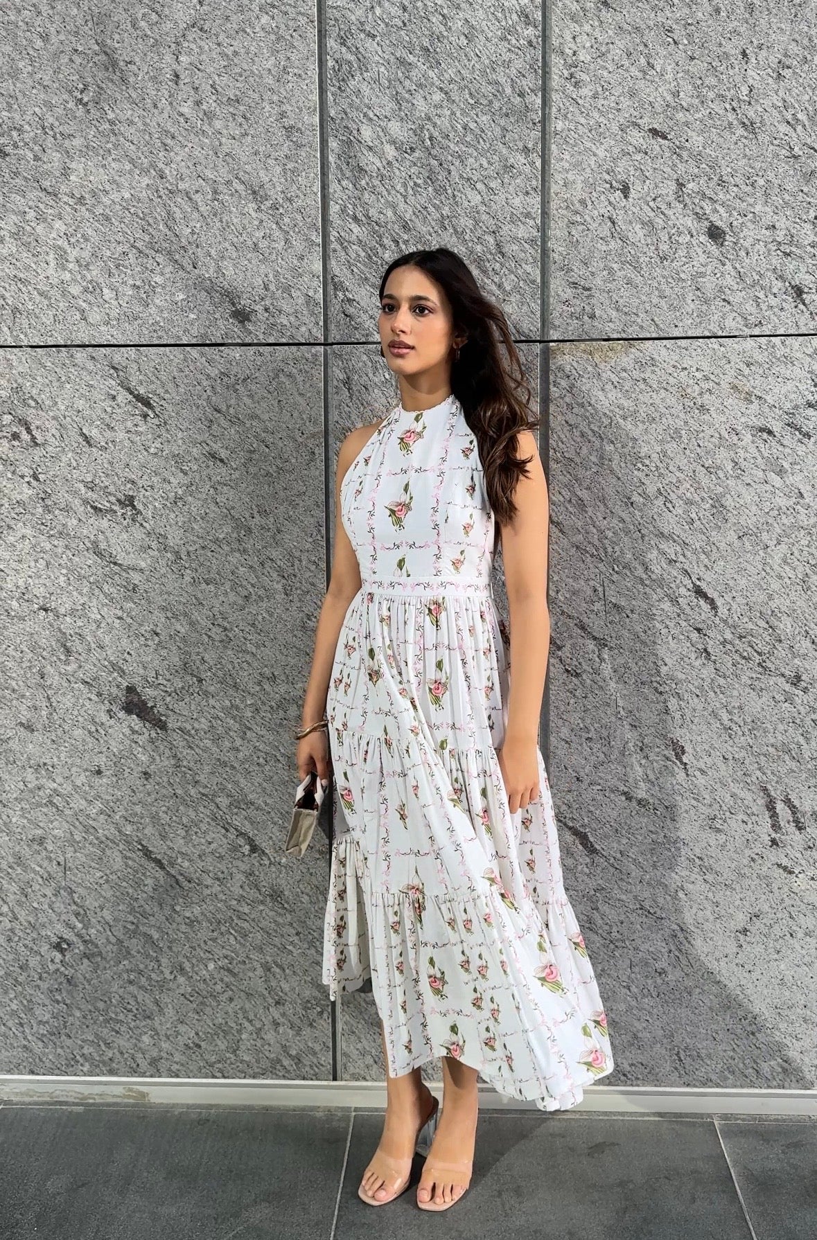 Orchid Bloom Midi Dress