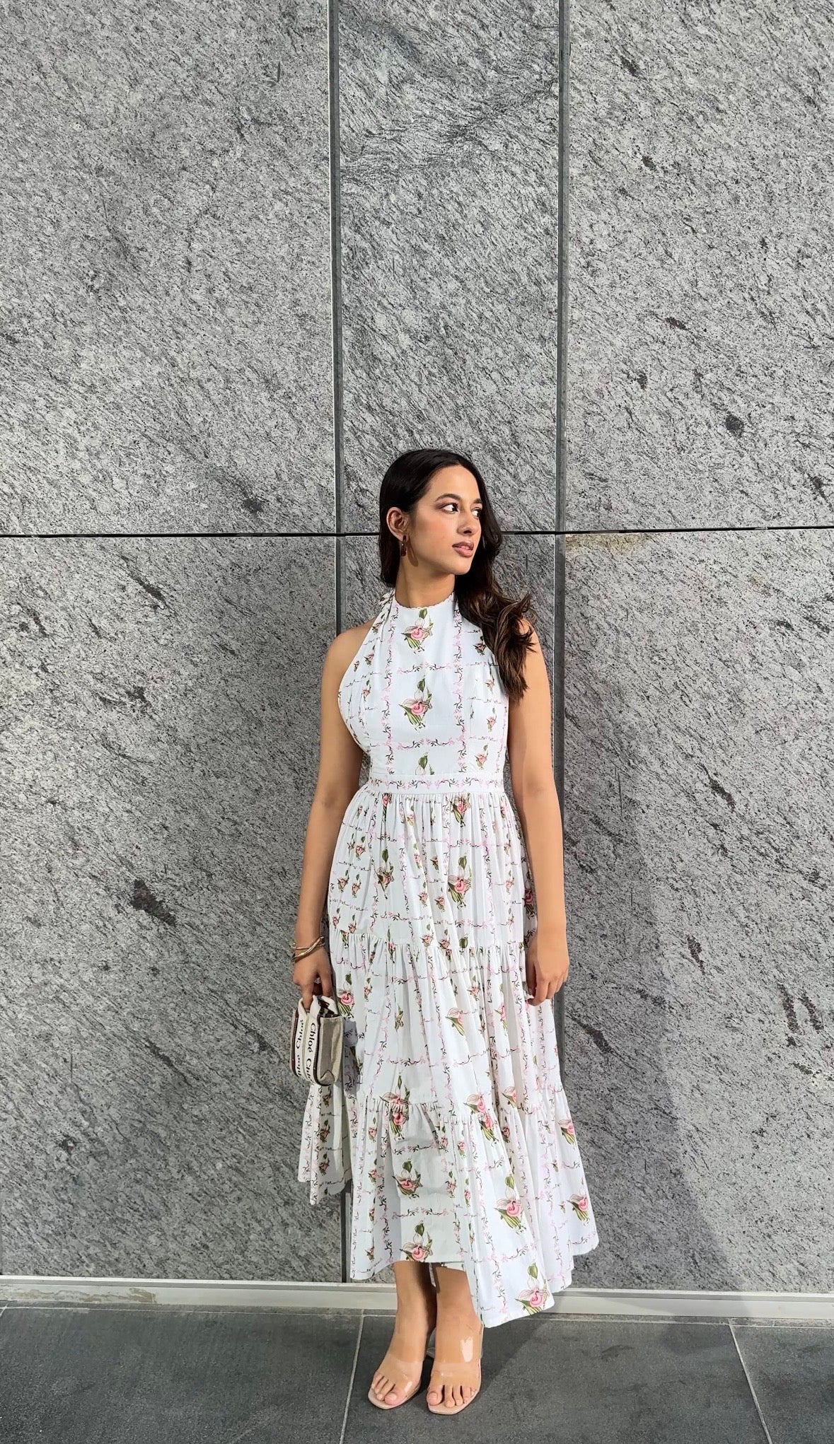 Orchid Bloom Midi Dress
