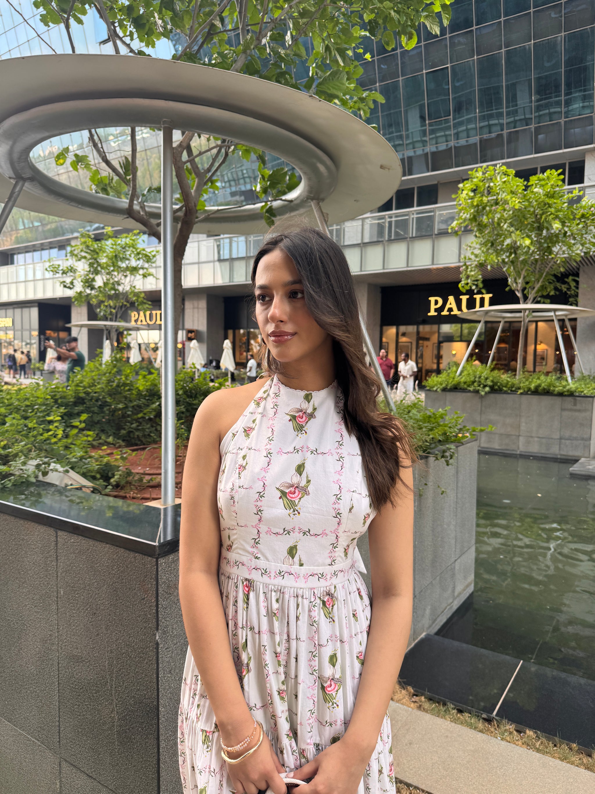 Orchid Bloom Midi Dress