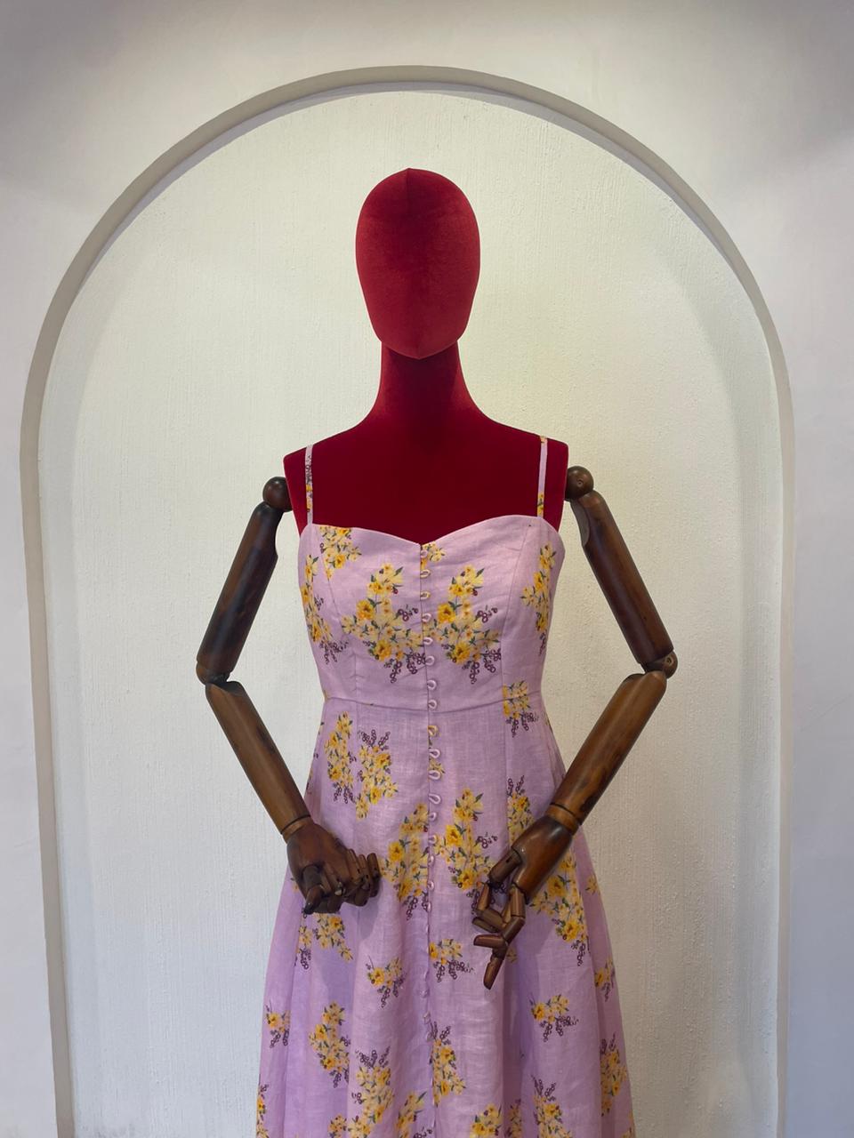 Panelled Slip Linen Dress