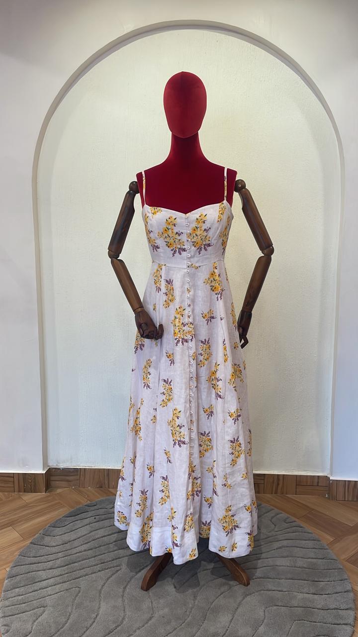 Panelled Linen Bloom Dress