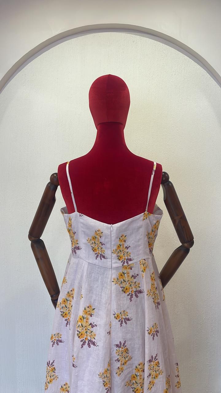 Panelled Linen Bloom Dress
