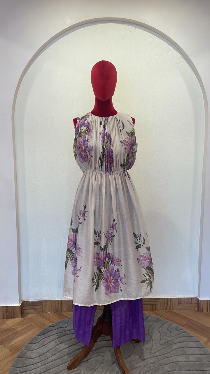 Chanderi Bloom Kurta Set