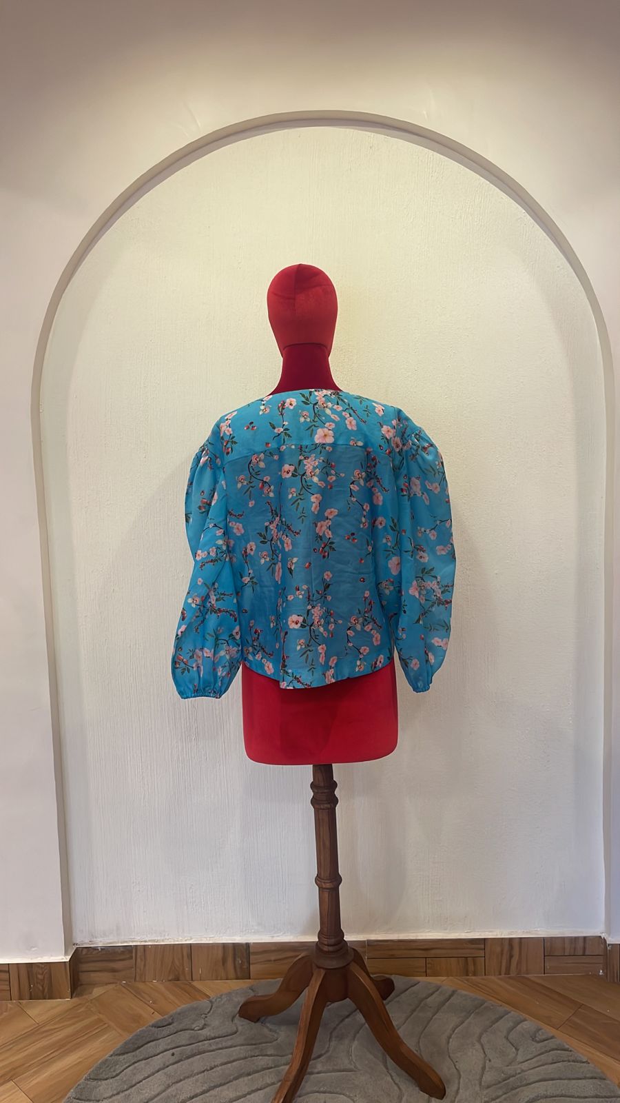 Bright Blue Chanderi top