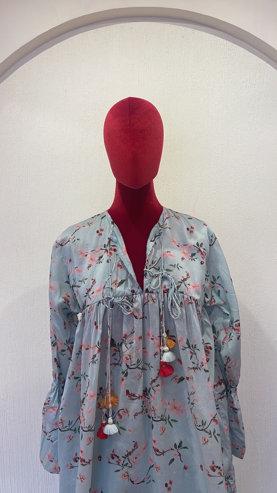 Chanderi Gathered Tunic Set