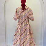 Striped Pleated Dress