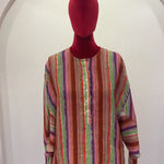 Multi-Stripe Kaftan Kurta