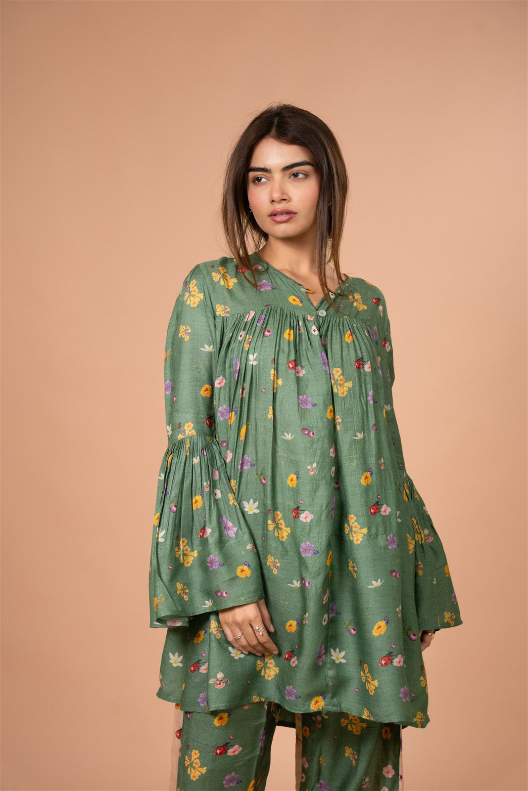 Forest Bloom Tiered Kurta