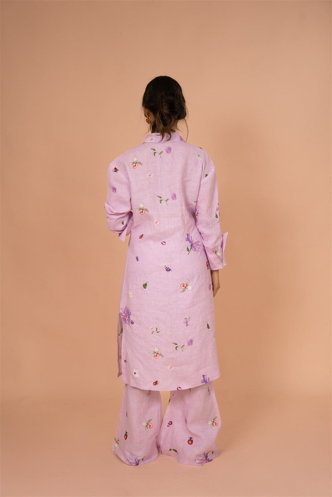 Lavender Shirt-Style Kurta Set