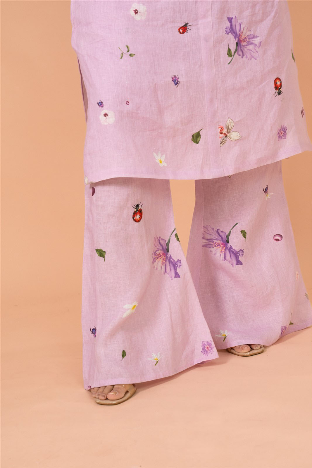 Lavender Shirt-Style Kurta Set