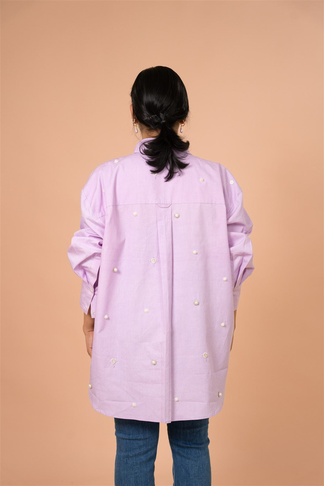 Lilac embellished Comfort Shirt