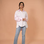 Blush Pearl Relaxed Embellished Shirt