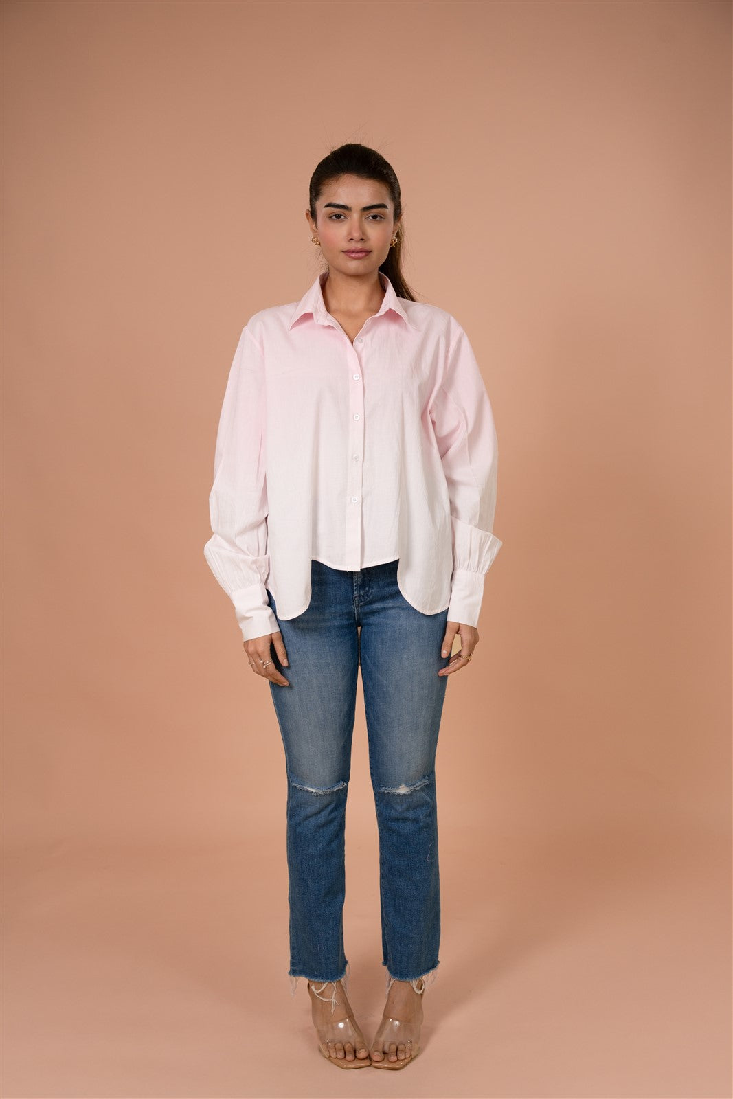 Soft Rose Everyday Scalloped Shirt