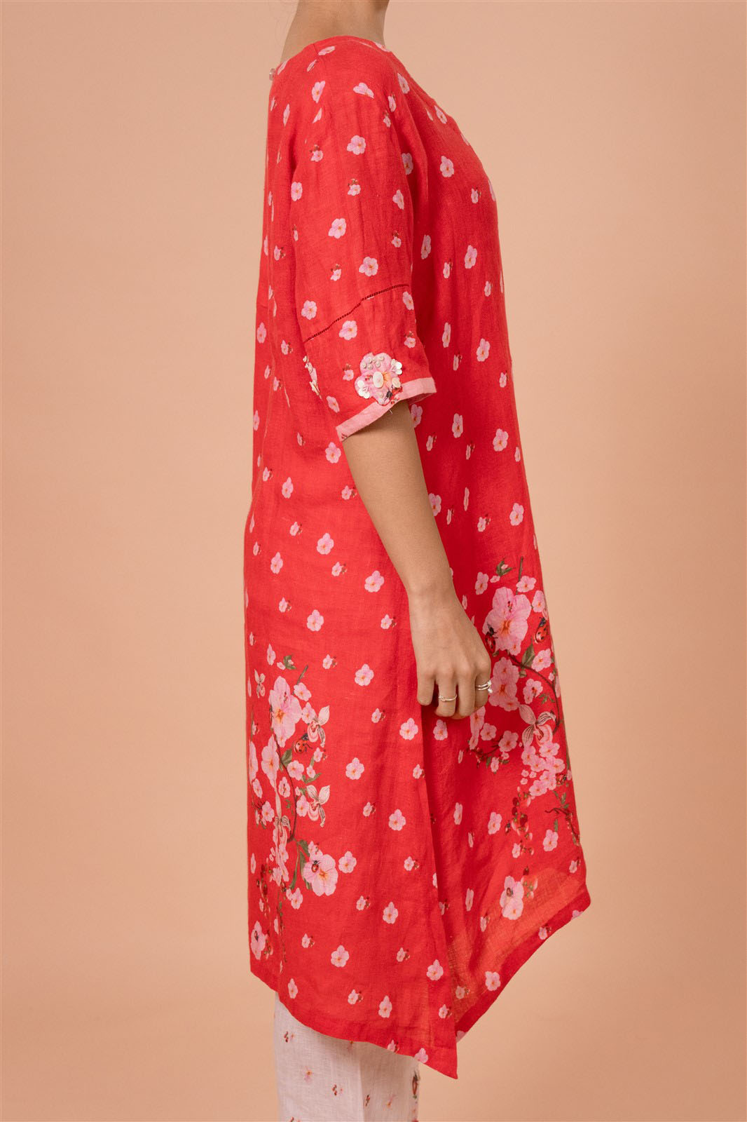 Crimson Asymmetric Kurta Set