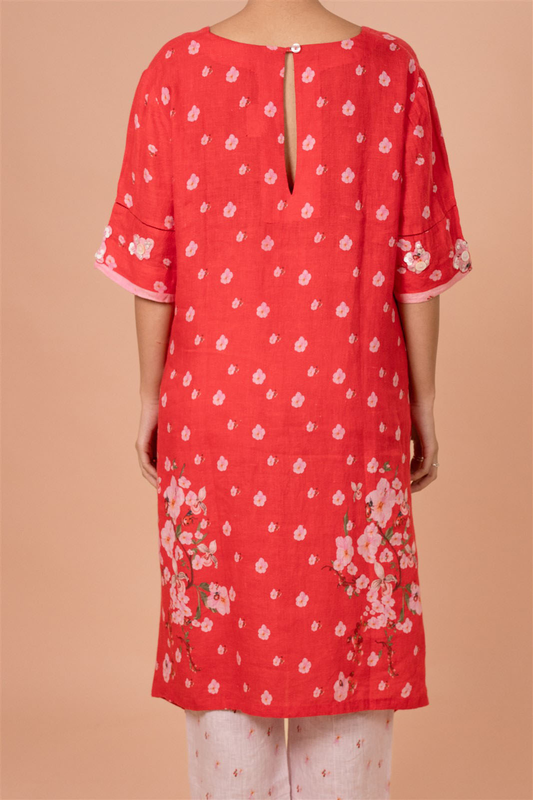 Crimson Asymmetric Kurta Set
