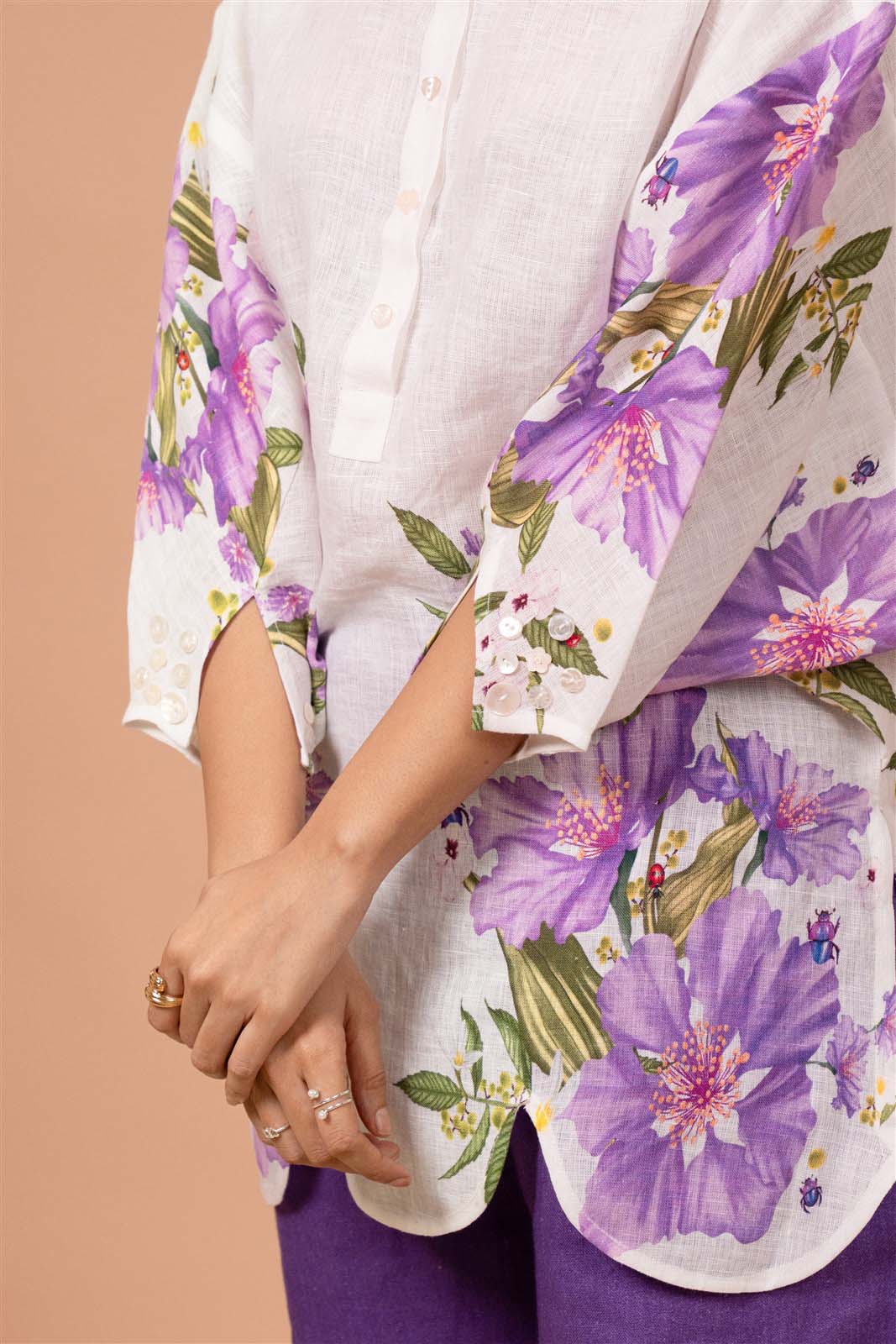 Bright Bloom Panelled Kurta