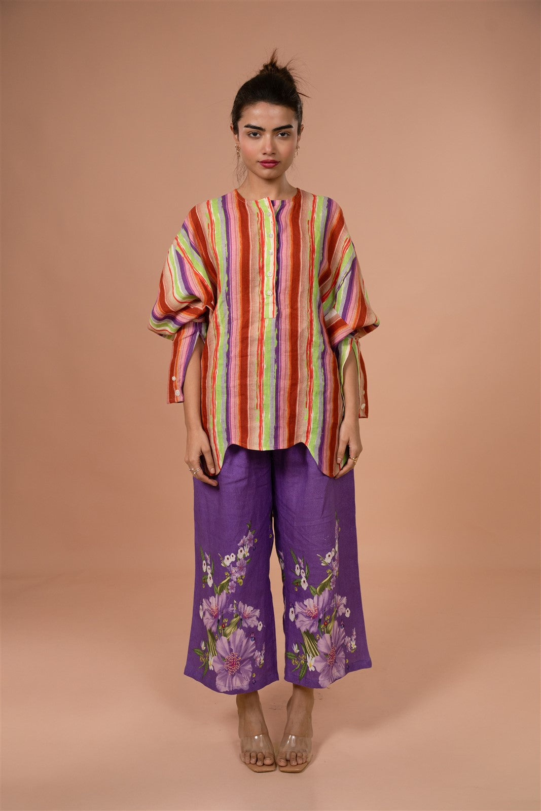 Multi-Stripe Kaftan Kurta