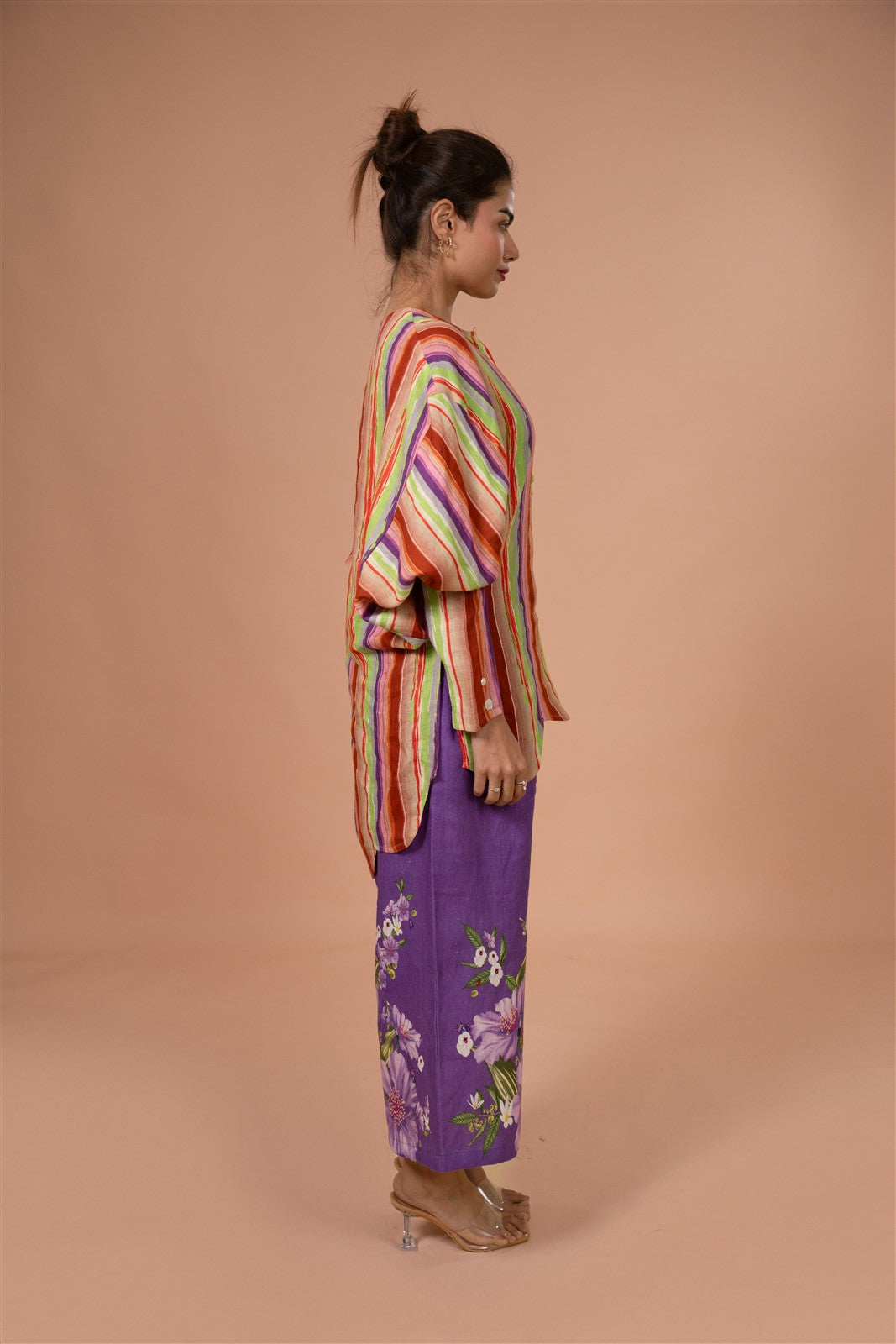 Multi-Stripe Kaftan Kurta