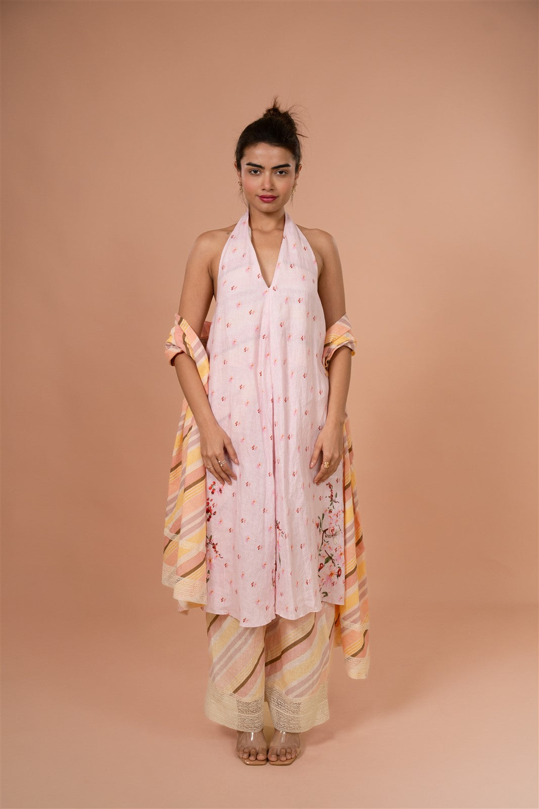Blush Halter Kurta Set