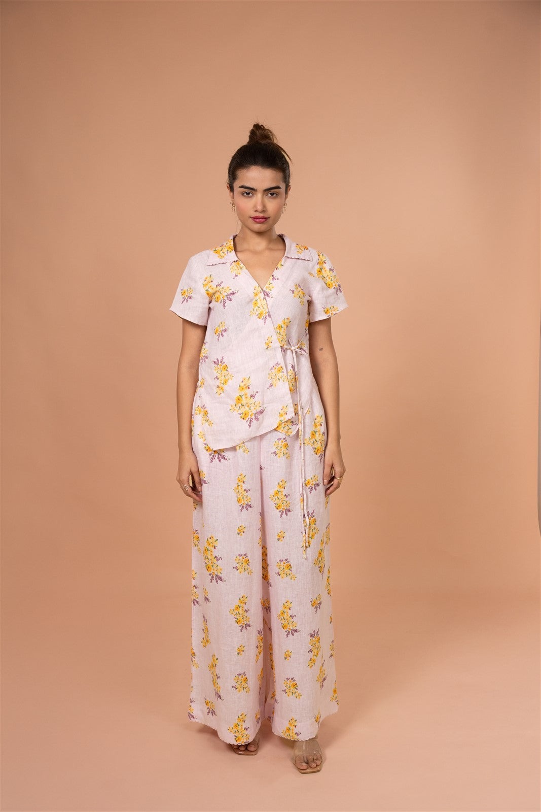 Soft Pink Wrap Co-ord Set