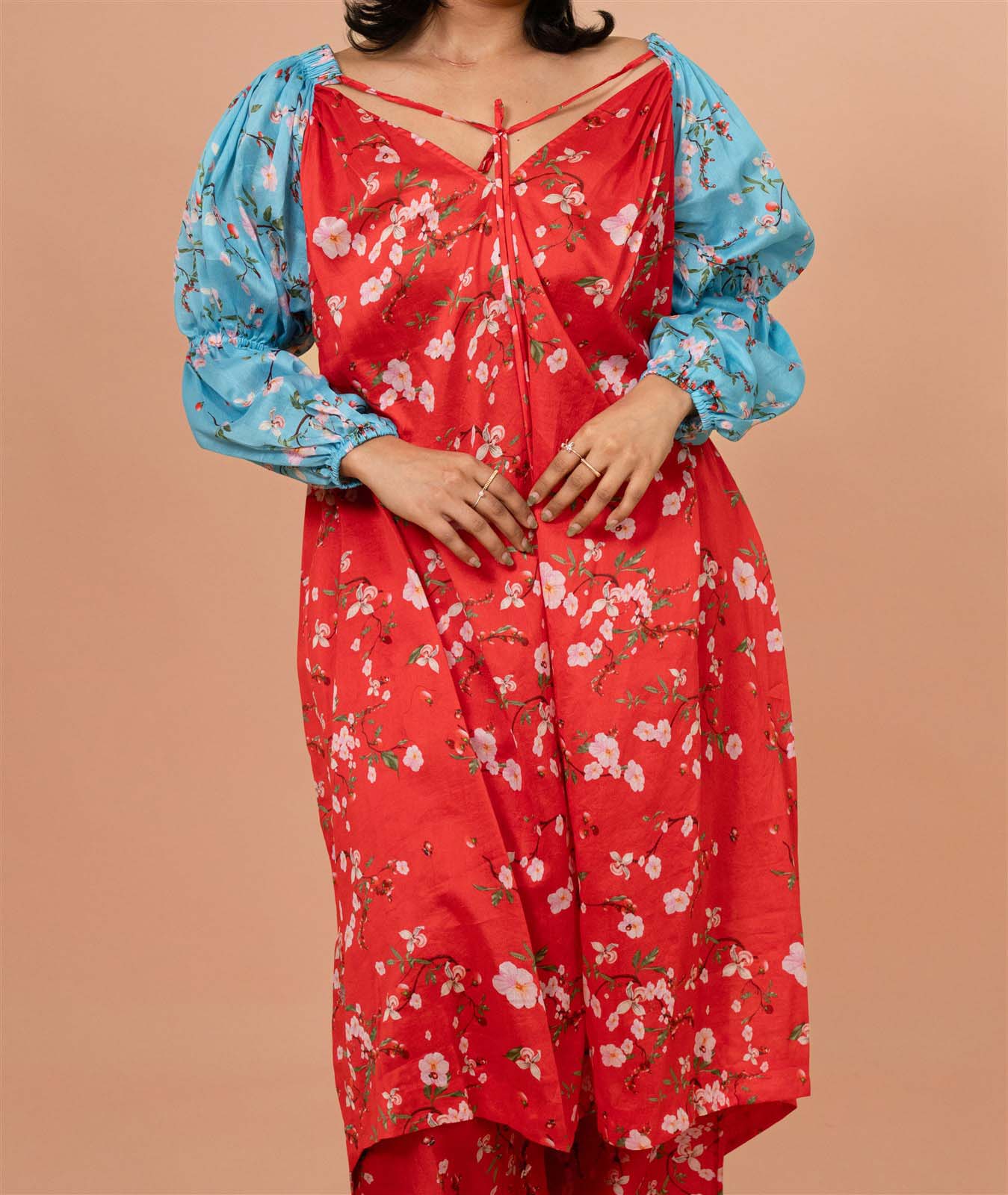 Crimson Garden Kurta Set