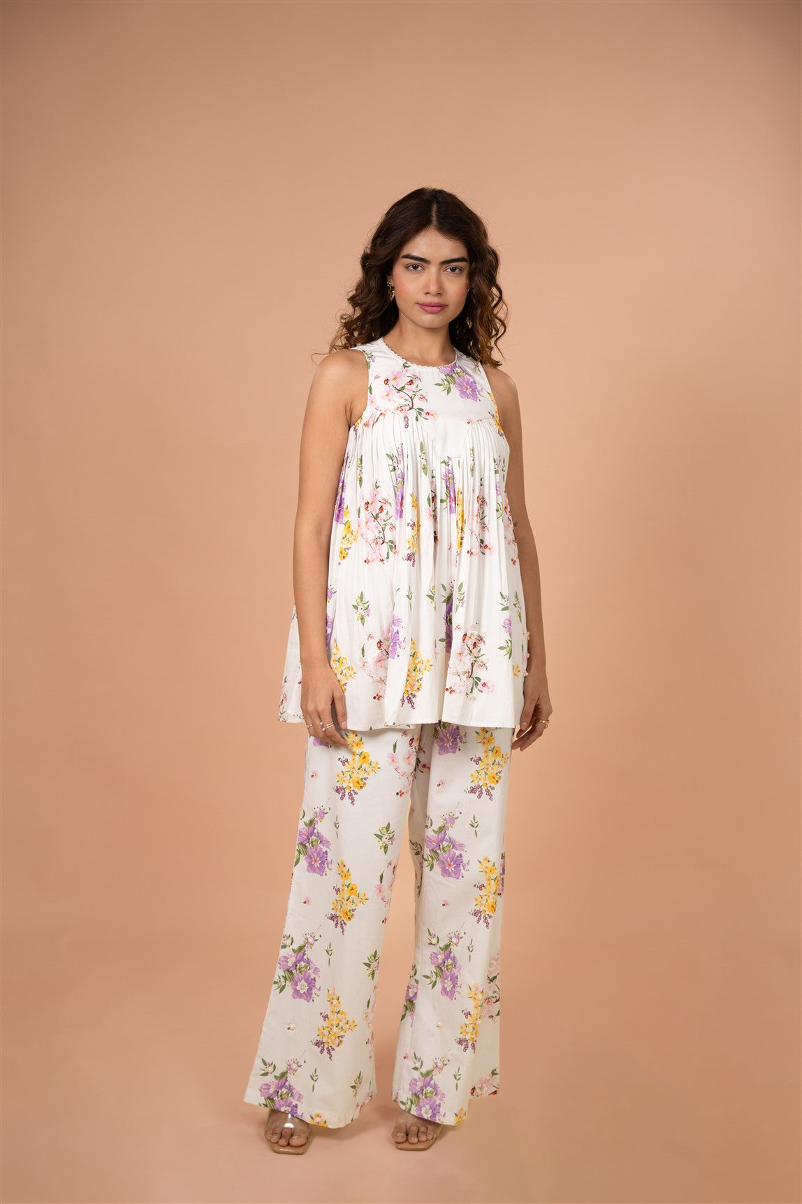 Ivory Bloom Gathered Co-ord Set