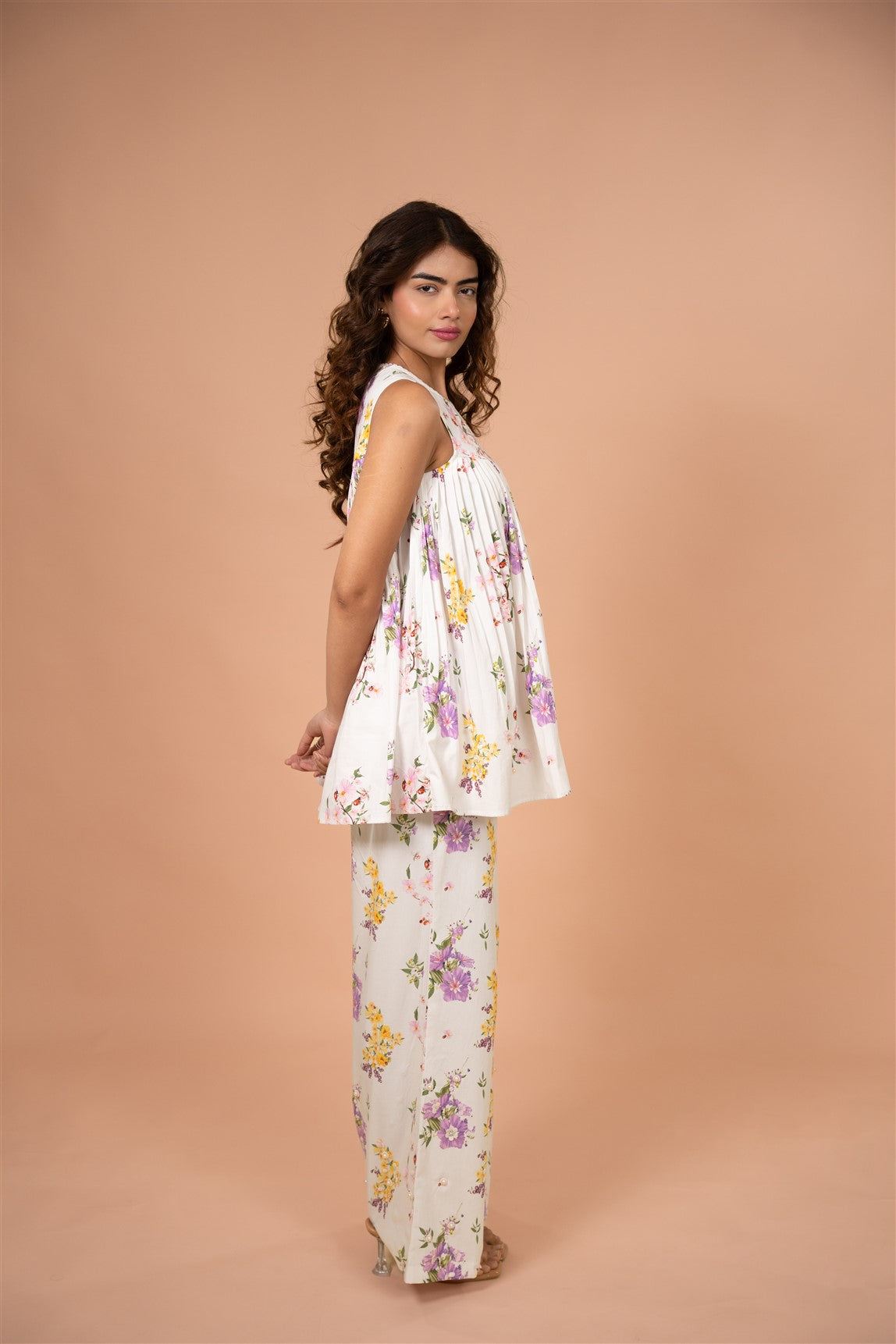 Ivory Bloom Gathered Co-ord Set