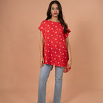 Crimson Petal High-Low Top