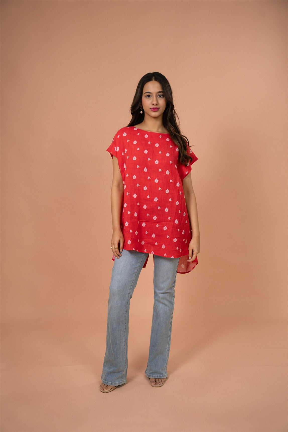 Crimson Petal High-Low Top