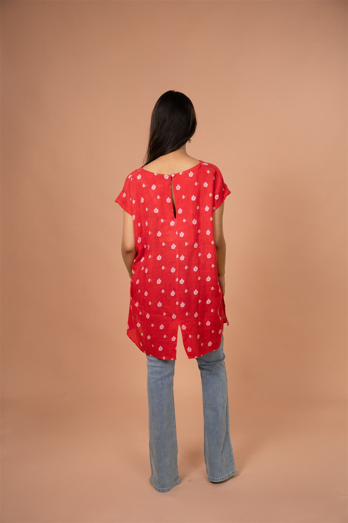 Crimson Petal High-Low Top