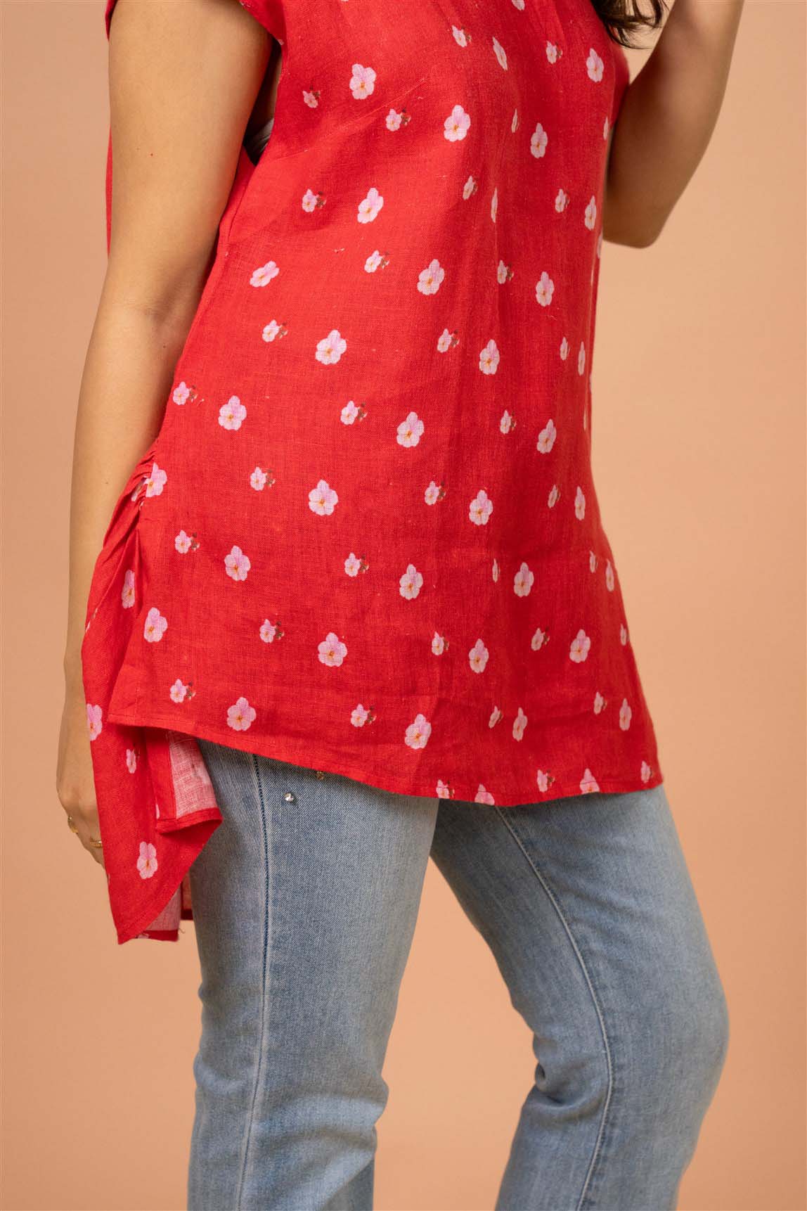 Crimson Petal High-Low Top